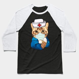 Strong Cat Is Wearing Mask Face Anti Virus 2020 Baseball T-Shirt